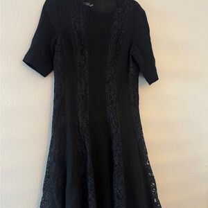 Teri Jon by Rickie Freeman Lace Panel Dress